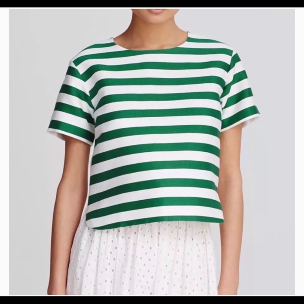 Kate Spade high/low striped Ramona top
